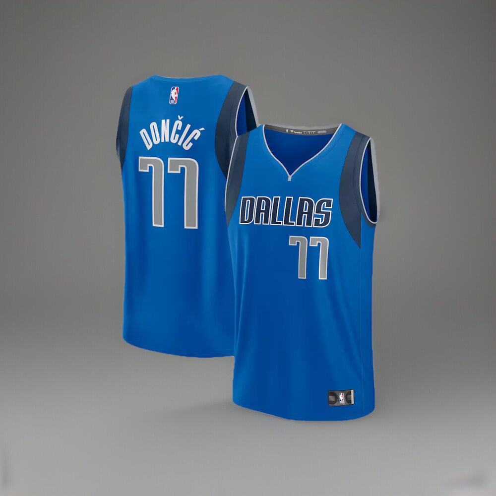 🔥Luka Doncic Dallas Mavericks Jersey Fanatics Blue Men’s Size MED BNWT🔥